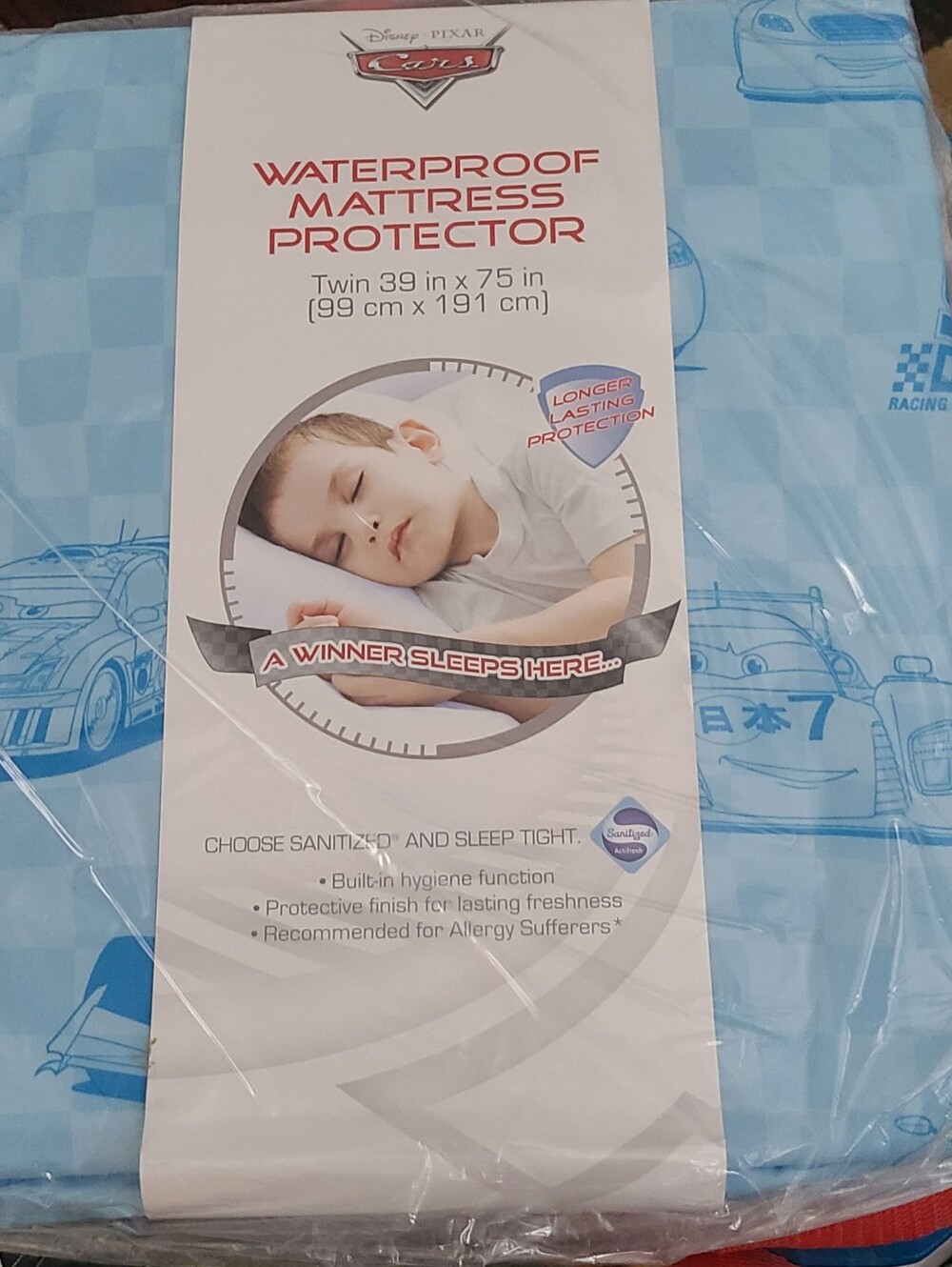 Disney Cars Twin Hypoallergenic Waterproof Mattress Protector Brand New & Sealed